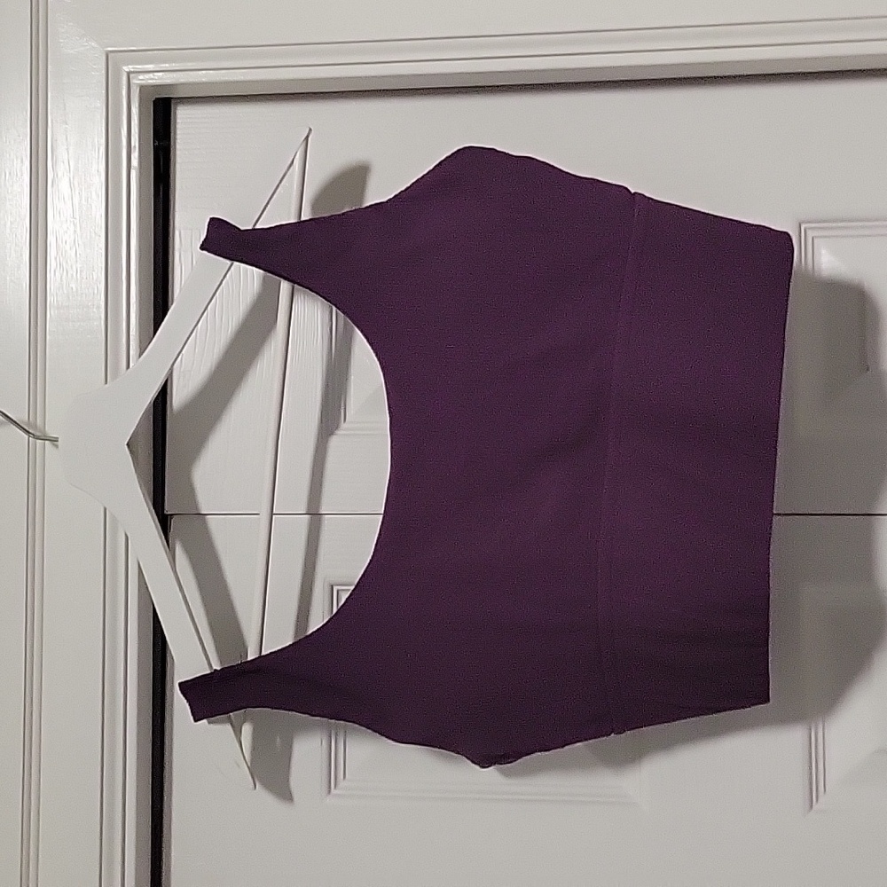 Purple, athletic wear crop top/bra